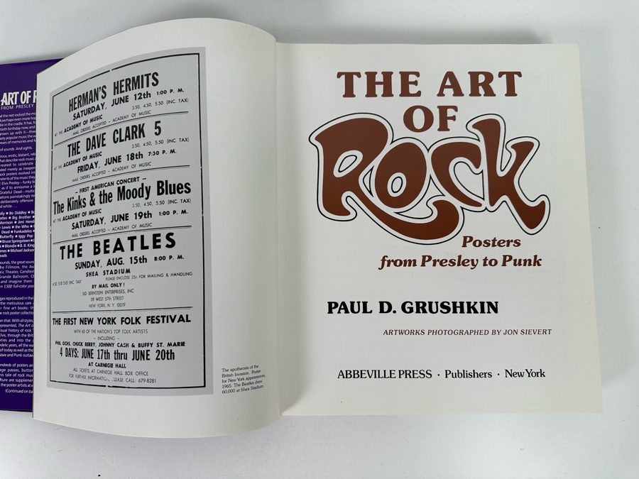 The Art Of Rock Posters From Presley To Punk By Paul D. Grushkin Hardcover Book [Photo 5]