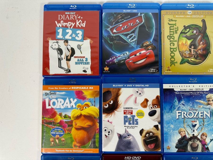 Twelve Blu-Ray DVDs Kids Movies