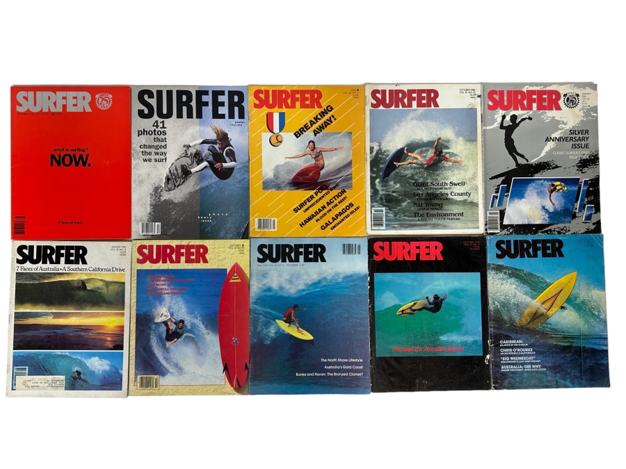 Ten Vintage Surfer Magazines [Photo 1]