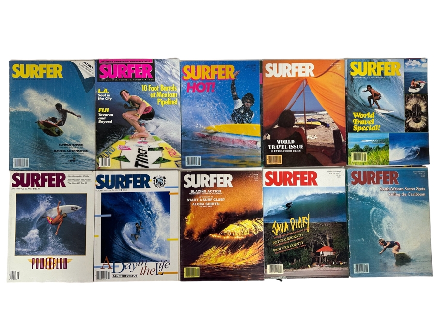 Ten Vintage Surfer Magazines [Photo 1]