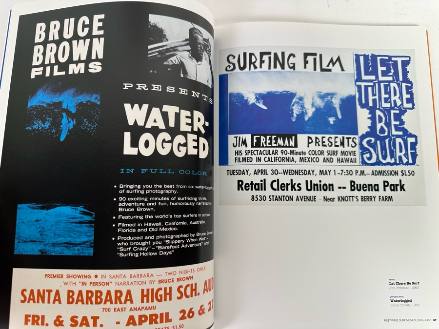 First Edition Softcover Book Surf Movie Tonight! Surf Movie Poster Art, 1957-2004 By Matt Warshaw [Photo 7]
