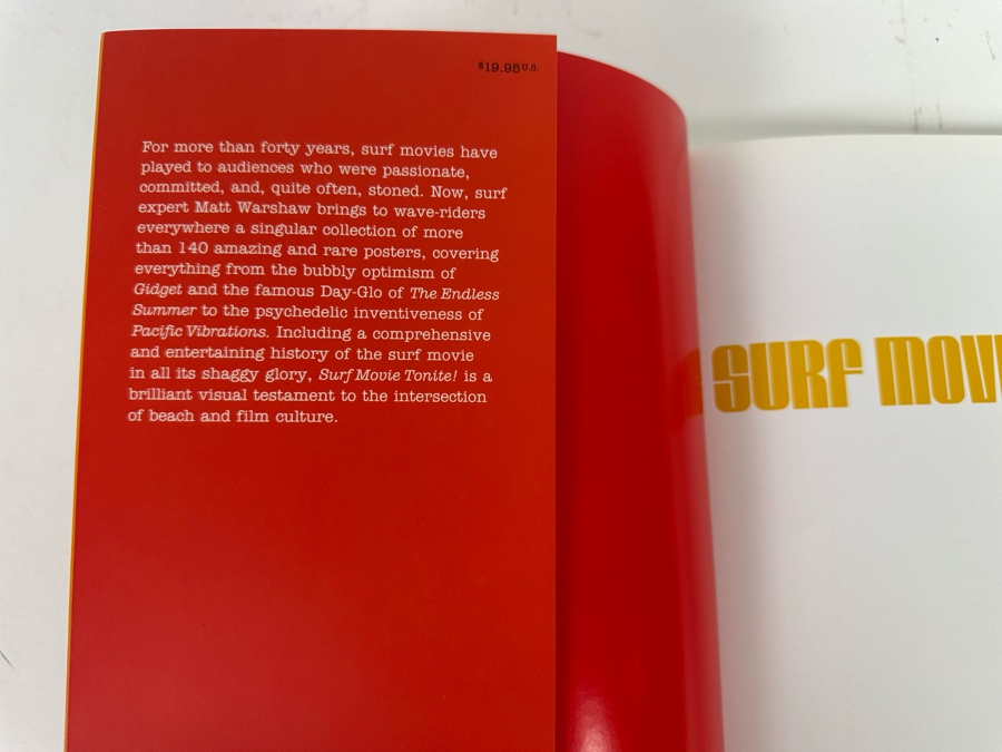 First Edition Softcover Book Surf Movie Tonight! Surf Movie Poster Art, 1957-2004 By Matt Warshaw [Photo 2]