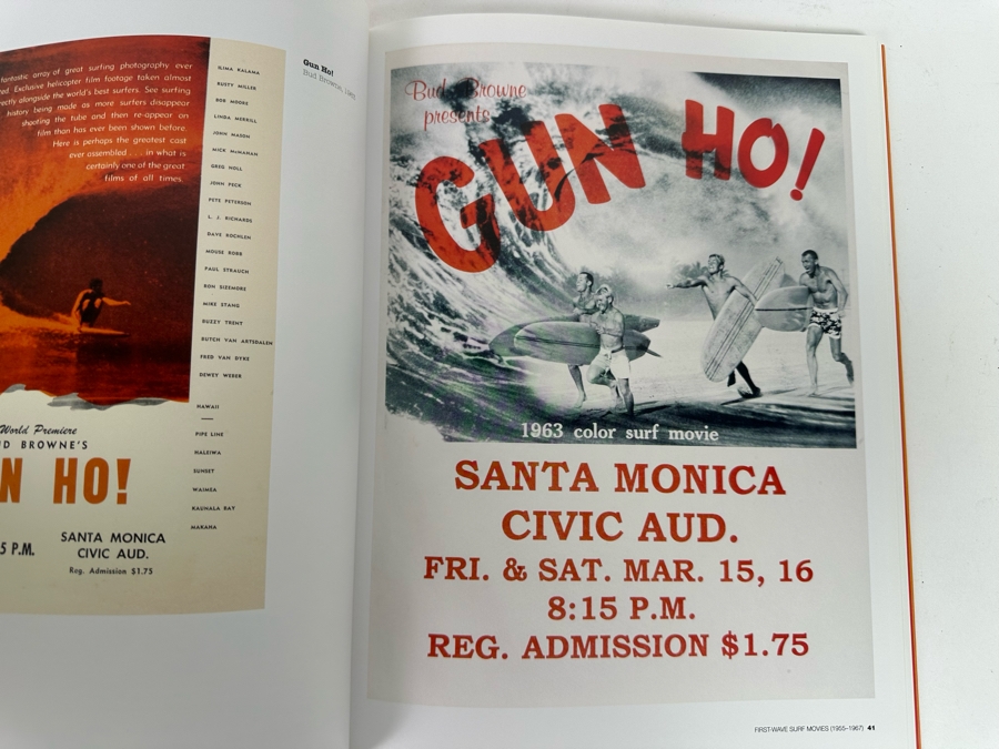 First Edition Softcover Book Surf Movie Tonight! Surf Movie Poster Art, 1957-2004 By Matt Warshaw [Photo 5]