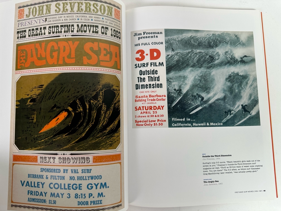 First Edition Softcover Book Surf Movie Tonight! Surf Movie Poster Art, 1957-2004 By Matt Warshaw [Photo 4]
