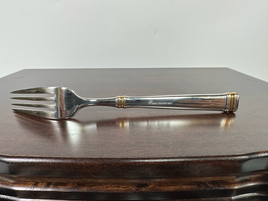 Ricci Stainless 18/10 Flatware Set With Wooden Storage Box Apx Service For 8 [CR] [Photo 5]