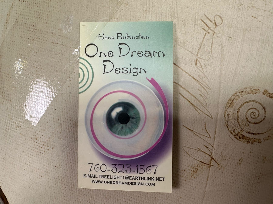 Hong Rubinstein One Dream Design Signed Studio Pottery With Stand 18.25R [CR] [Photo 14]