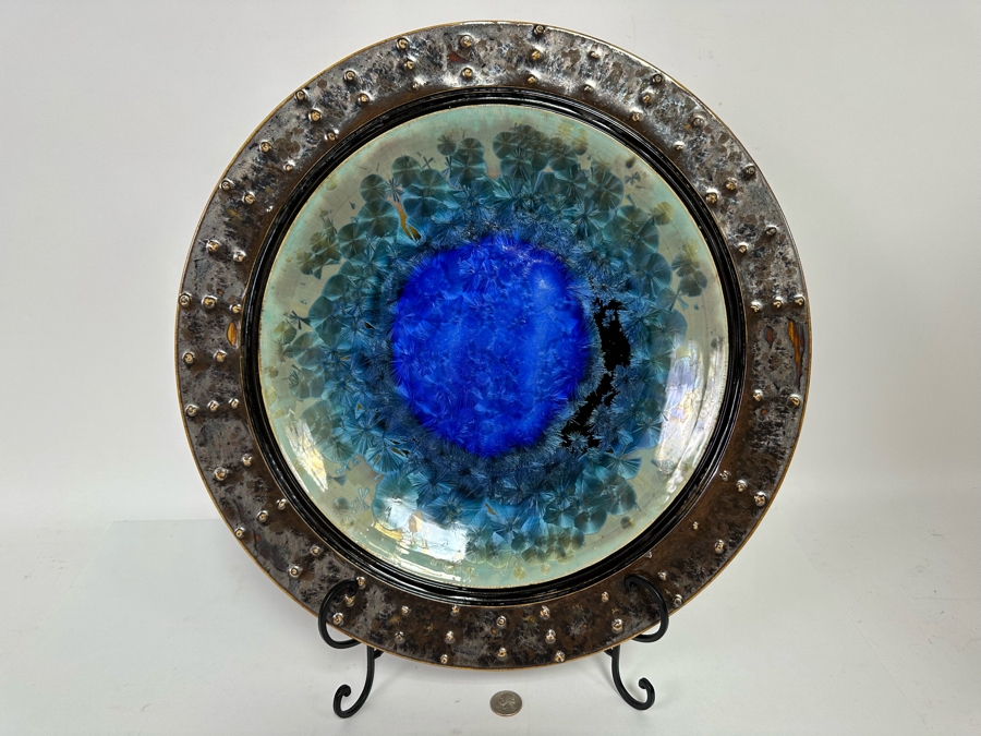 Hong Rubinstein One Dream Design Signed Studio Pottery With Stand 18.25R [CR] [Photo 4]