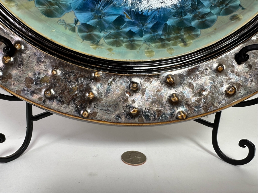 Hong Rubinstein One Dream Design Signed Studio Pottery With Stand 18.25R [CR] [Photo 8]