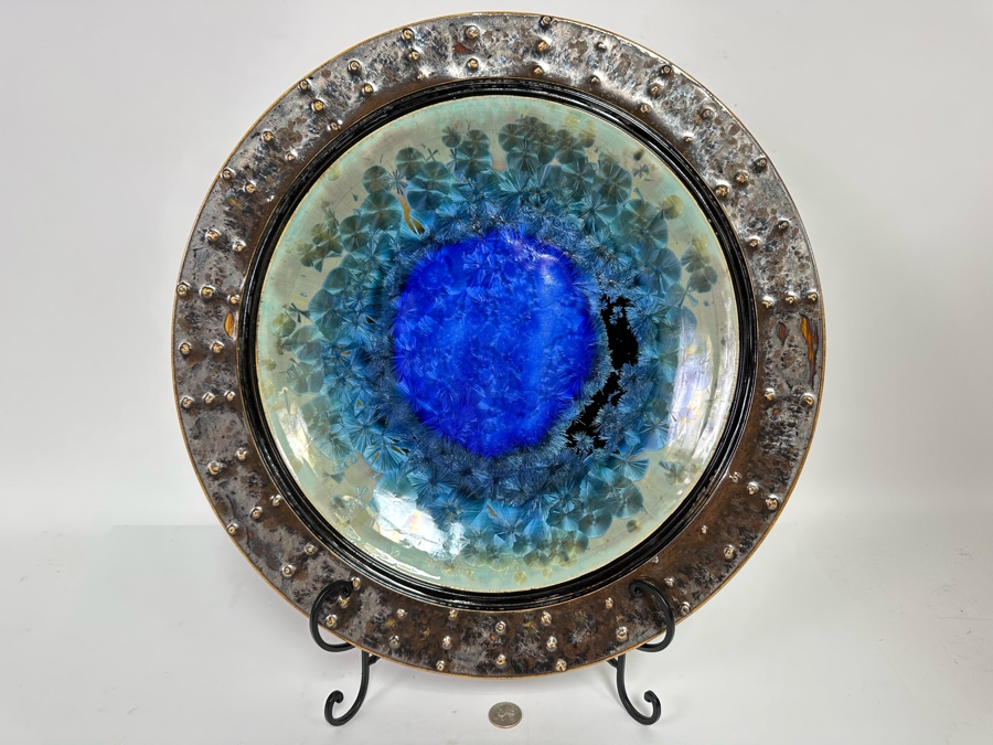 Hong Rubinstein One Dream Design Signed Studio Pottery With Stand 18.25R [CR] [Photo 2]