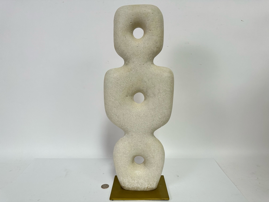 Arteriors Aspen Mid Century Modern White Ricestone Sculpture 8W X 5D X 20.5H [CR] Retails $545 [Photo 5]