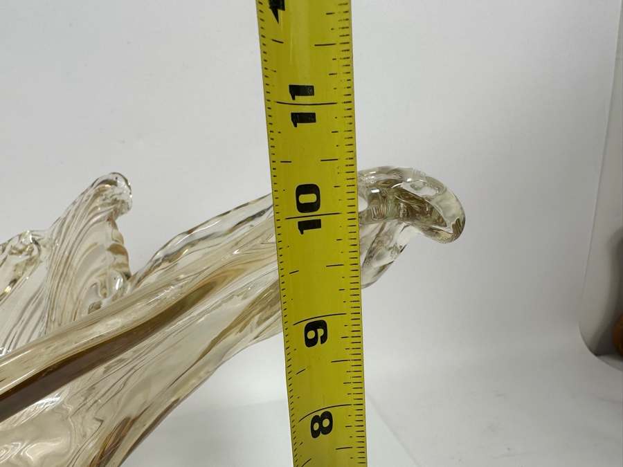 Light Brown Centerpiece Glass Bowl 17W X 17D X 10H [CR] [Photo 9]