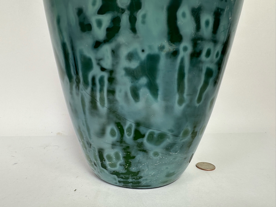 Large Yuma Green Glass Vase Made In India From Crate & Barrel 24H [CR] [Photo 5]