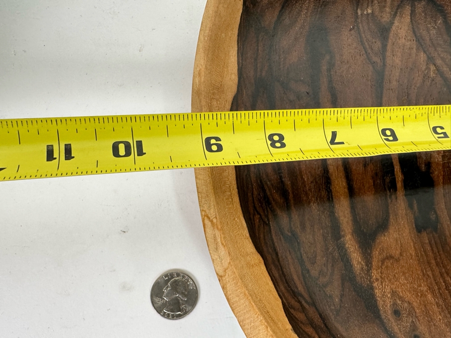 Pair Of Organic Wooden Bowls 11W And 13W [CR] [Photo 9]