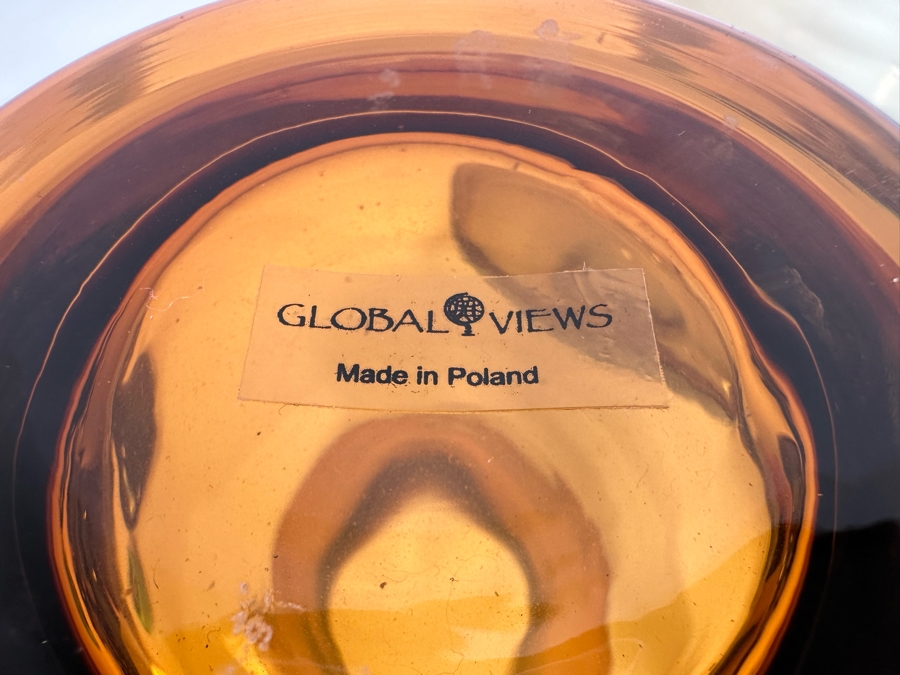 Set Of Three Global Views Glass Sculptural Pieces Made In Poland 15H - 7H [CR] [Photo 10]