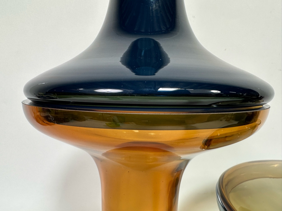 Set Of Three Global Views Glass Sculptural Pieces Made In Poland 15H - 7H [CR] [Photo 5]