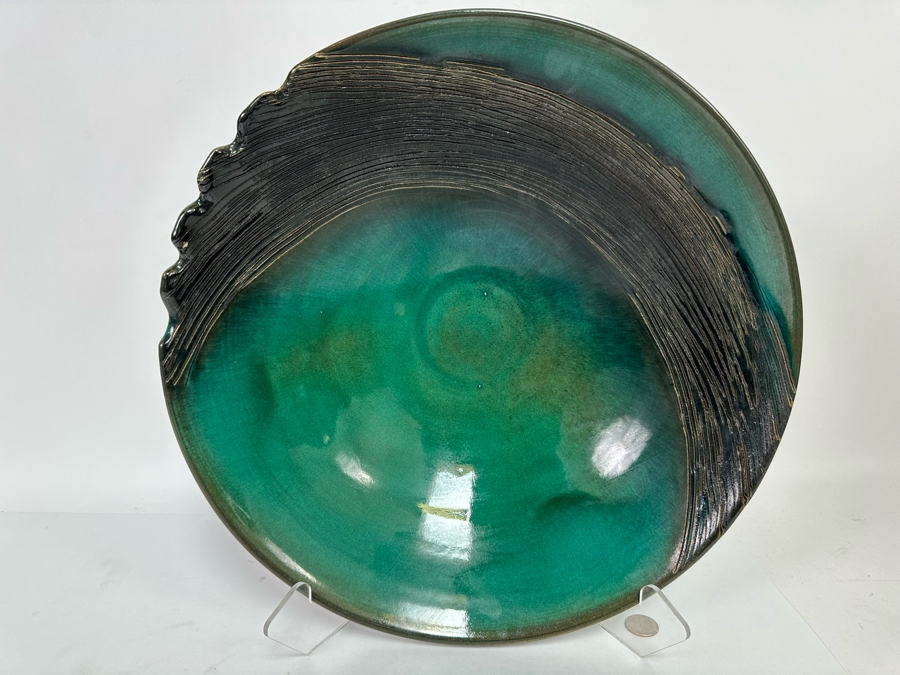 Art Pottery Piece With Acrylic Stand By Evans Designs 16R [CR] [Photo 3]