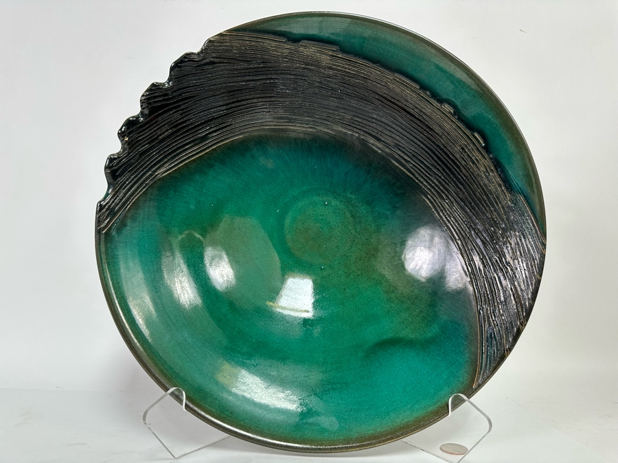 Art Pottery Piece With Acrylic Stand By Evans Designs 16R [CR] [Photo 2]