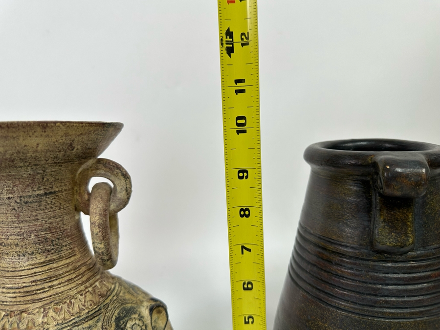 Pair Of Decorative Ceramic Vessels 10H [CR] [Photo 5]