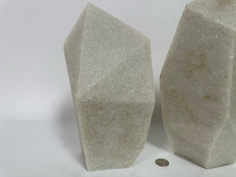 Faux Marble Arteriors Nerine Sculptures, Set Of 3 7H To 13.5H [CR] Retails $580 [Photo 4]