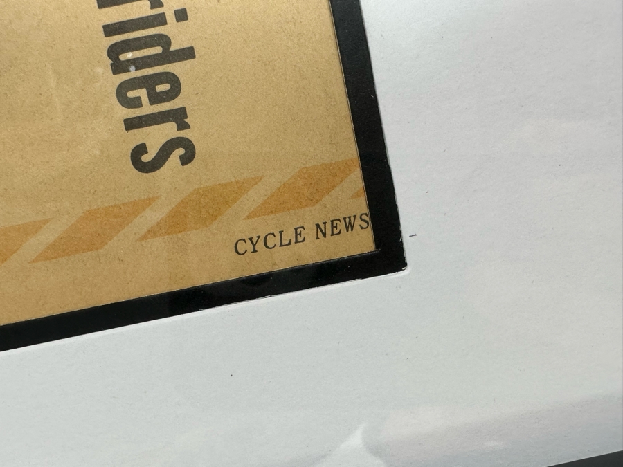 Framed Cycle News Racing Motorcycle Win Ad Viva Montesa Riders Hopetown G.P. Rick Morris Wins It From Behind 10.5 X 14 Framed 16 X 20 [CR] [Photo 5]