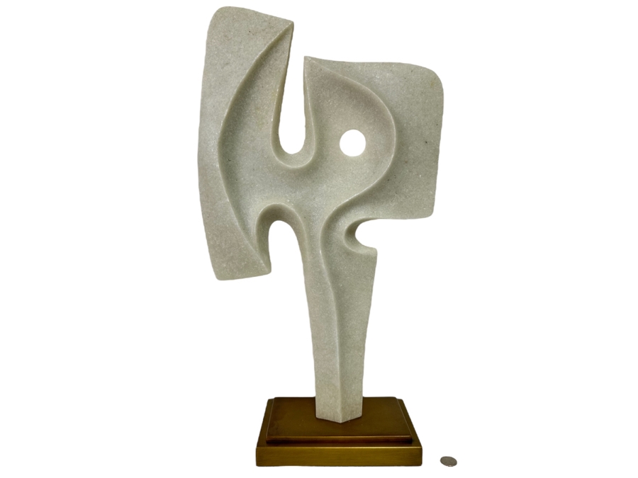 Faux Marble Maeve Abstract Sculpture By Arteriors 14.5W X 24.5H [CR] Retails $750 [Photo 1]