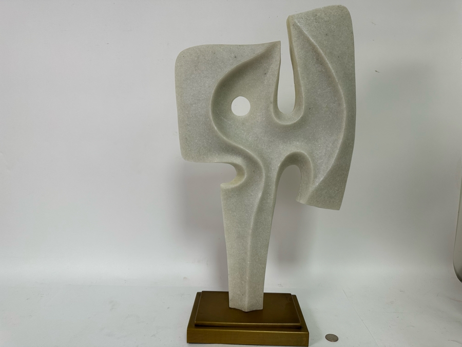 Faux Marble Maeve Abstract Sculpture By Arteriors 14.5W X 24.5H [CR] Retails $750 [Photo 11]