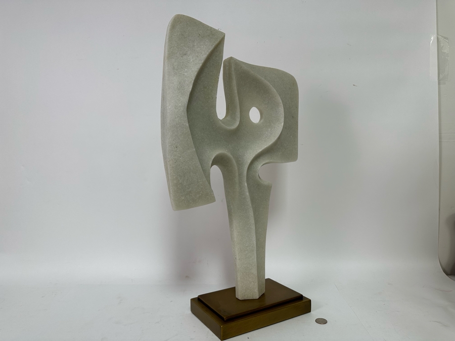 Faux Marble Maeve Abstract Sculpture By Arteriors 14.5W X 24.5H [CR] Retails $750 [Photo 10]