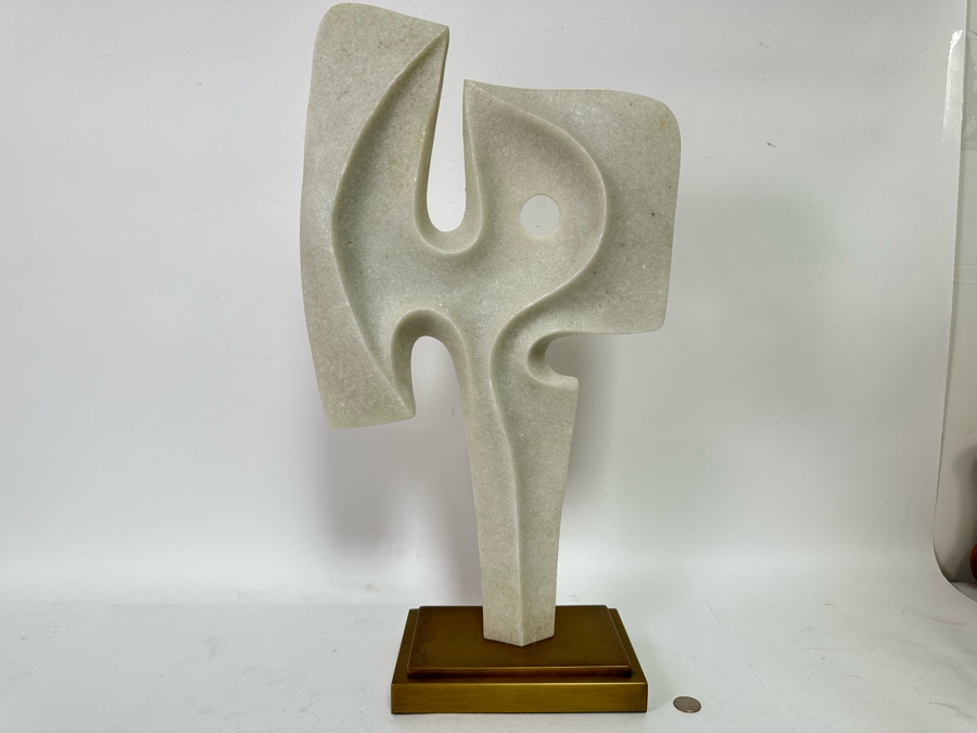 Faux Marble Maeve Abstract Sculpture By Arteriors 14.5W X 24.5H [CR] Retails $750 [Photo 2]