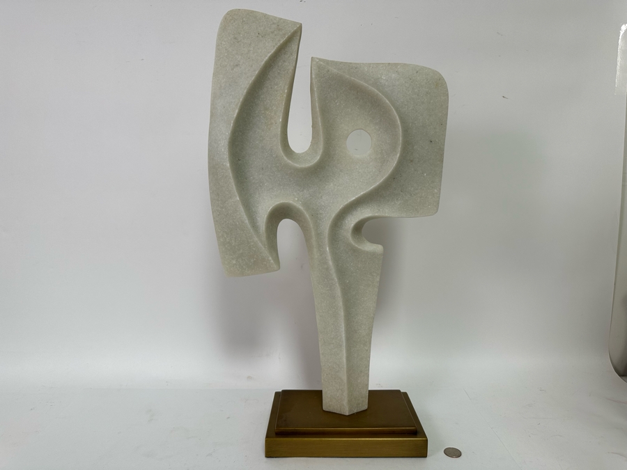 Faux Marble Maeve Abstract Sculpture By Arteriors 14.5W X 24.5H [CR] Retails $750 [Photo 3]