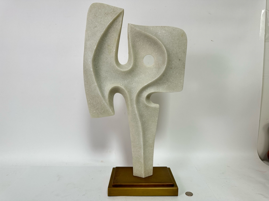 Faux Marble Maeve Abstract Sculpture By Arteriors 14.5W X 24.5H [CR] Retails $750 [Photo 4]