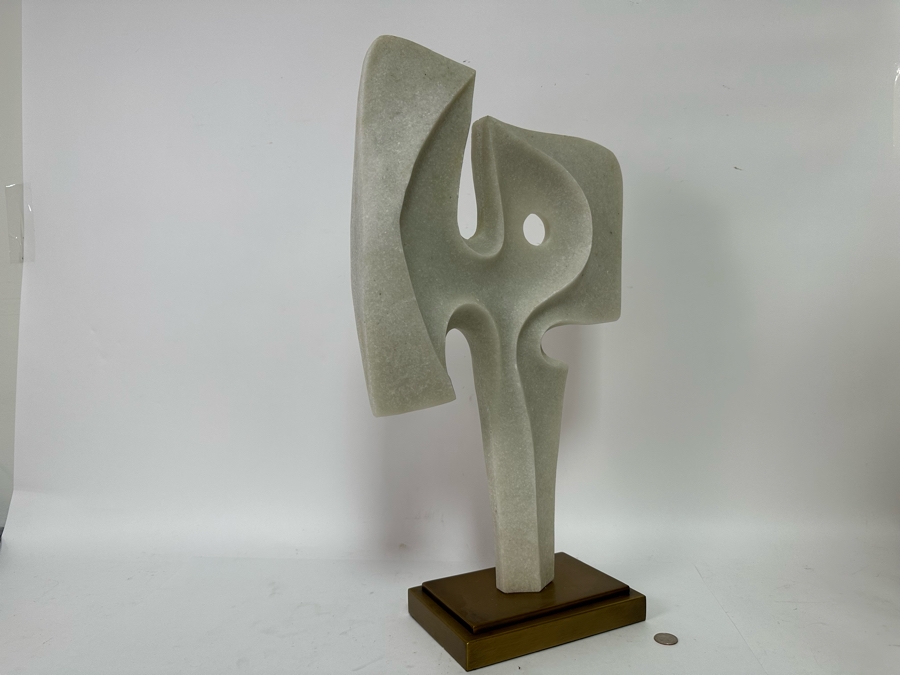 Faux Marble Maeve Abstract Sculpture By Arteriors 14.5W X 24.5H [CR] Retails $750 [Photo 9]