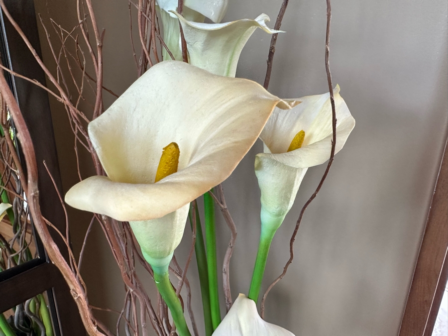 Large Vase With Faux Orchids 77H [CR] [Photo 4]