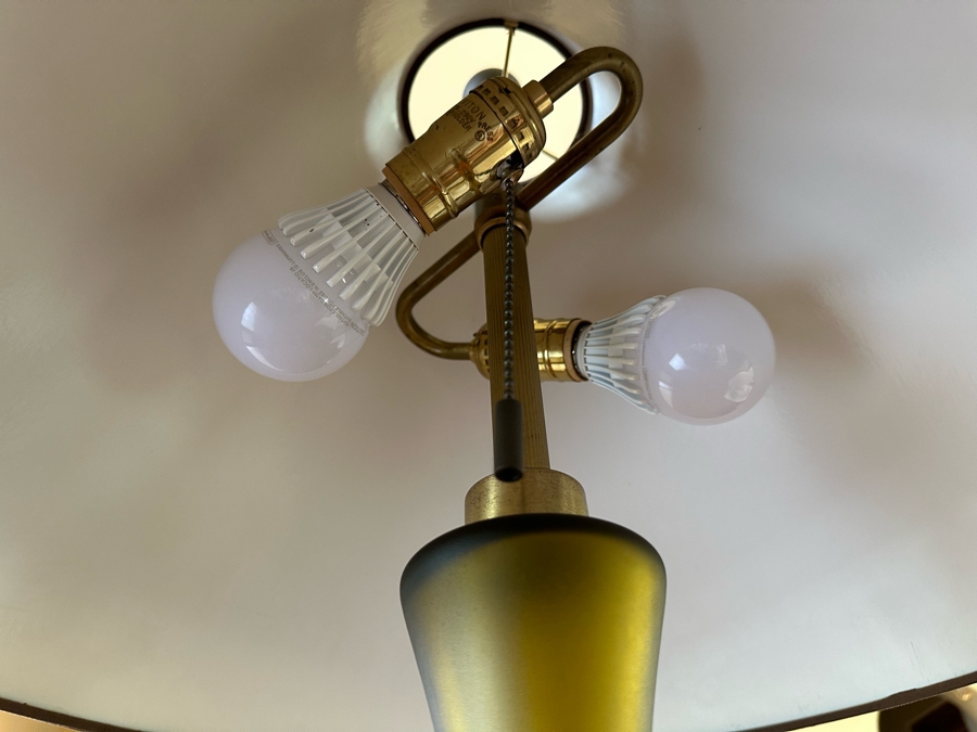 Pair Of Olive Green Italian Murano Seguso Table Lamps For Donghia 32H [CR] [Photo 5]