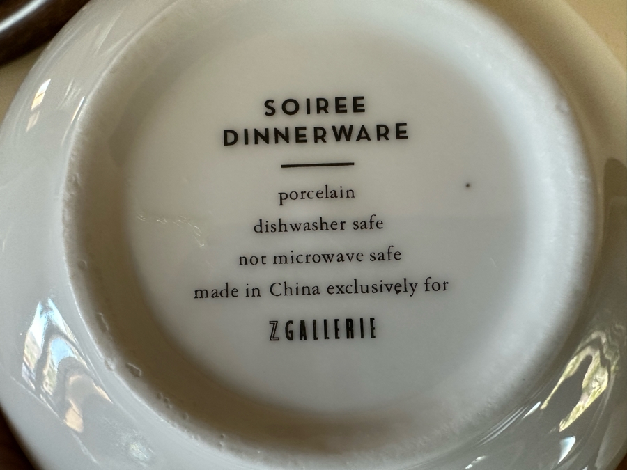Soiree Porcelain Dinnerware From Z Gallerie 10.5R And 5.5R [CR] [Photo 9]