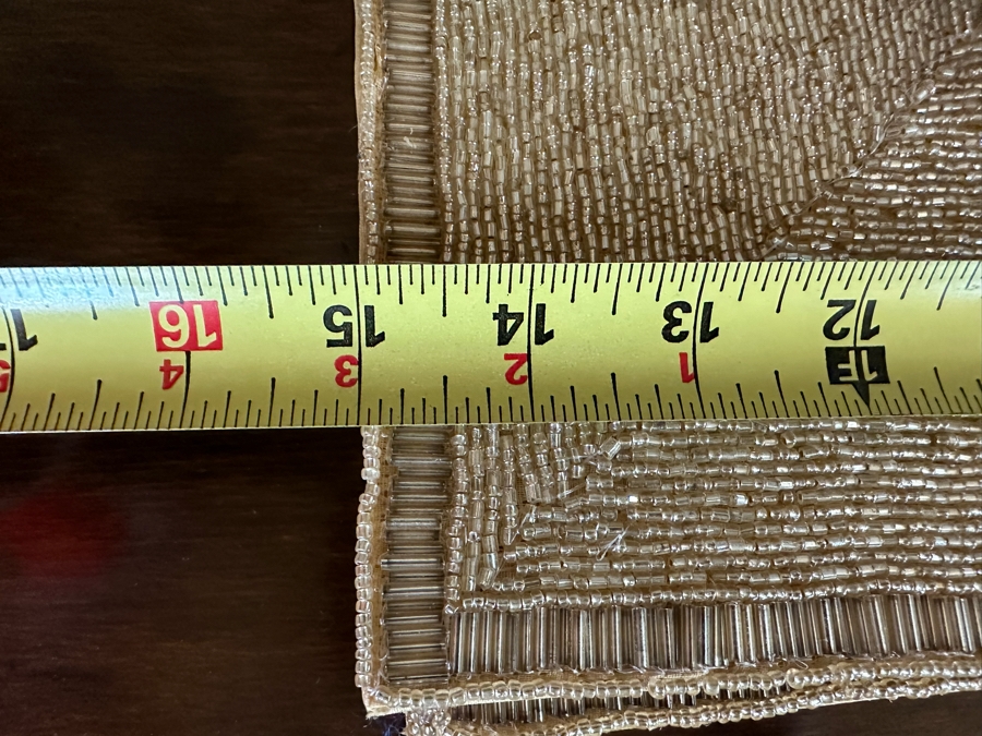 Soiree Porcelain Dinnerware Plates 8R And (8) Gold Tone Beaded Placemats [CR] (Placemats Retails For $239) From Z Gallerie [Photo 7]