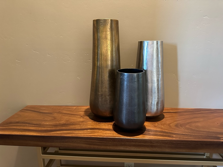Three Decorative Crate & Barrel Vases 11H, 17H, 20H [CR] [Photo 2]