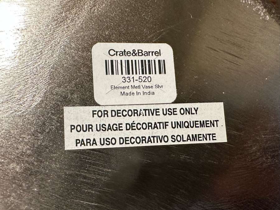 Three Decorative Crate & Barrel Vases 11H, 17H, 20H [CR] [Photo 4]