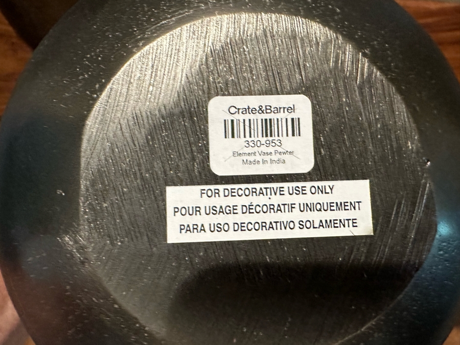 Three Decorative Crate & Barrel Vases 11H, 17H, 20H [CR] [Photo 5]