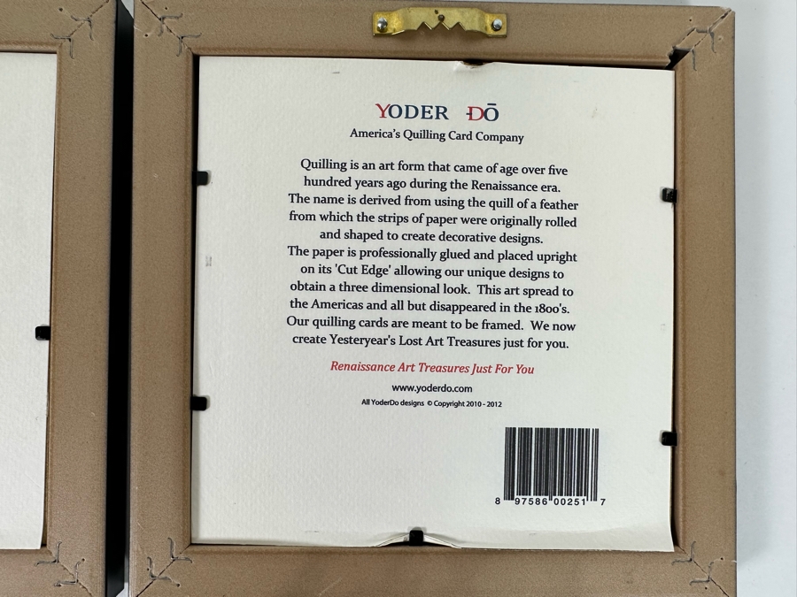 Pair Of Hawaiian Themed Quilling Cards 3-D Framed 6 X 6 [Photo 5]