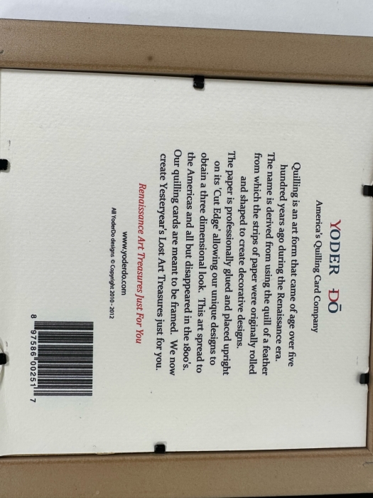 Pair Of Hawaiian Themed Quilling Cards 3-D Framed 6 X 6 [Photo 6]