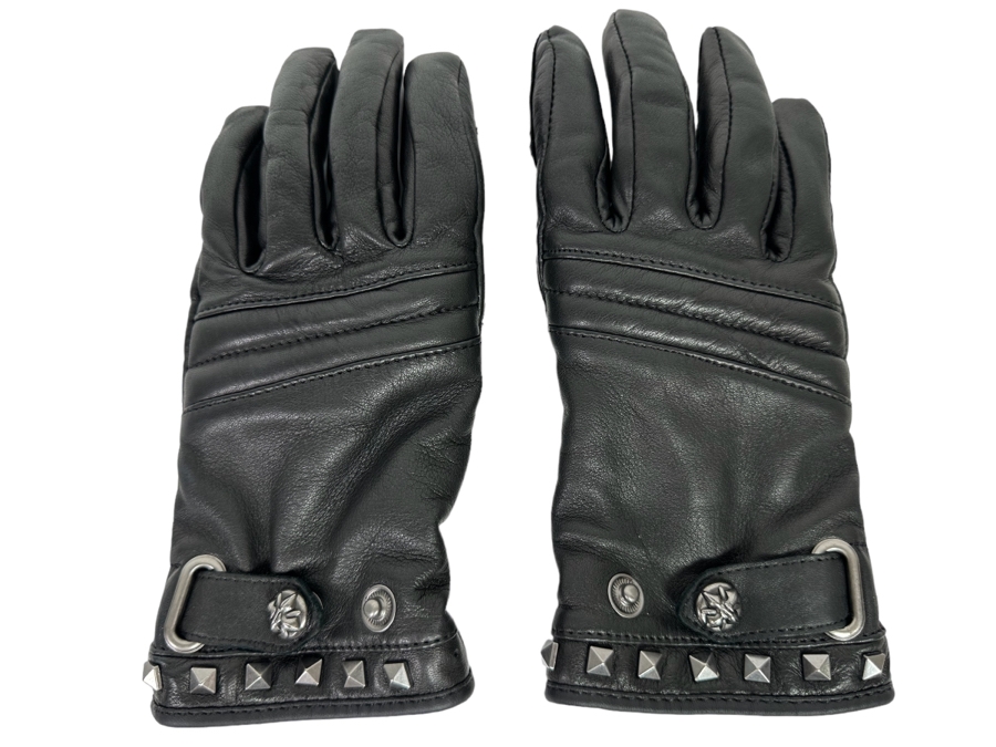 Harley-Davidson Leather Motorcycle Gloves Size M [CR] [Photo 1]