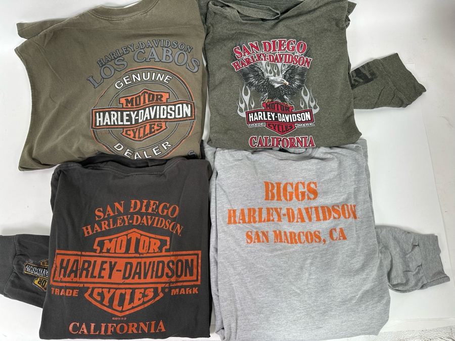 Four Harley-Davidson T-Shirts (3) Long Sleeve Size 3XL [CR] [Photo 13]