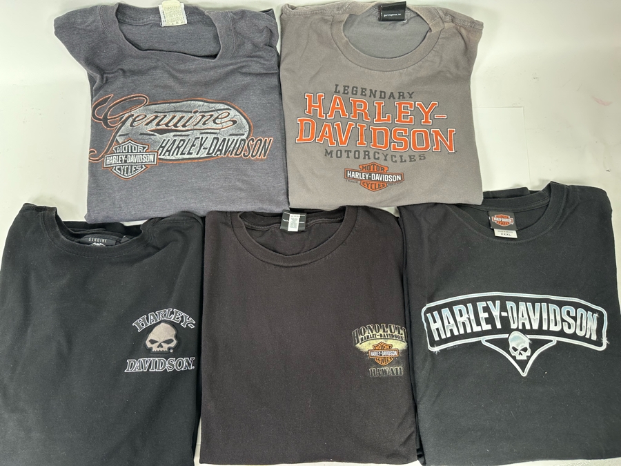 Five Harley-Davidson T-Shirts (2) Long Sleeve Size 3XL [CR] [Photo 3]