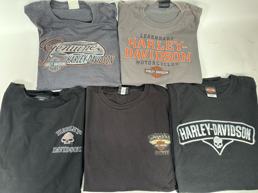 Five Harley-Davidson T-Shirts (2) Long Sleeve Size 3XL [CR] [Photo 2]
