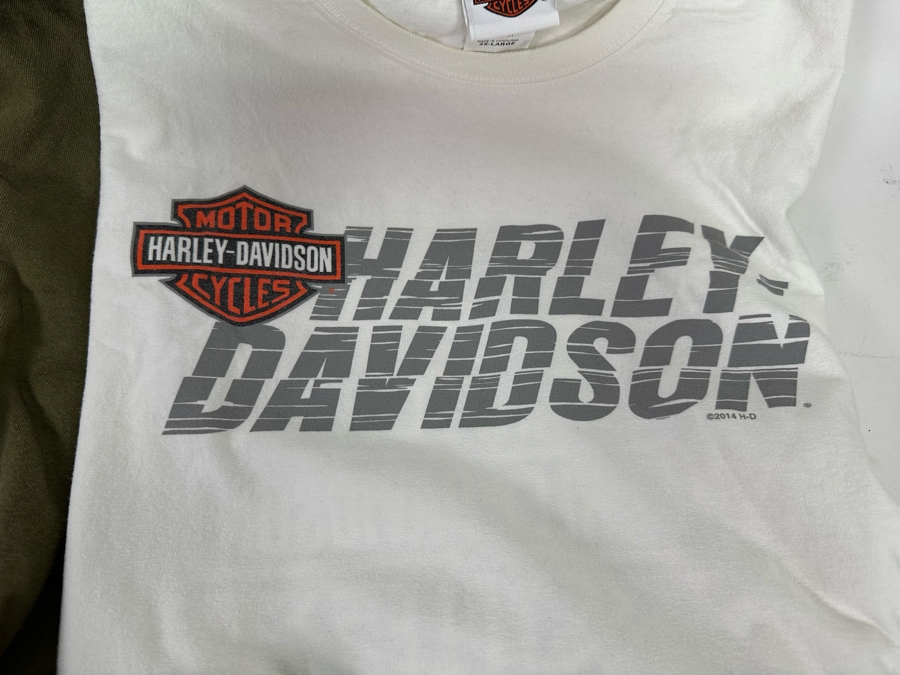 Four Harley-Davidson T-Shirts (2) Long Sleeve Size 2XL [CR]