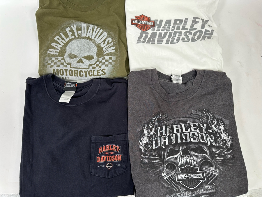 Four Harley-Davidson T-Shirts (2) Long Sleeve Size 2XL [CR] [Photo 2]