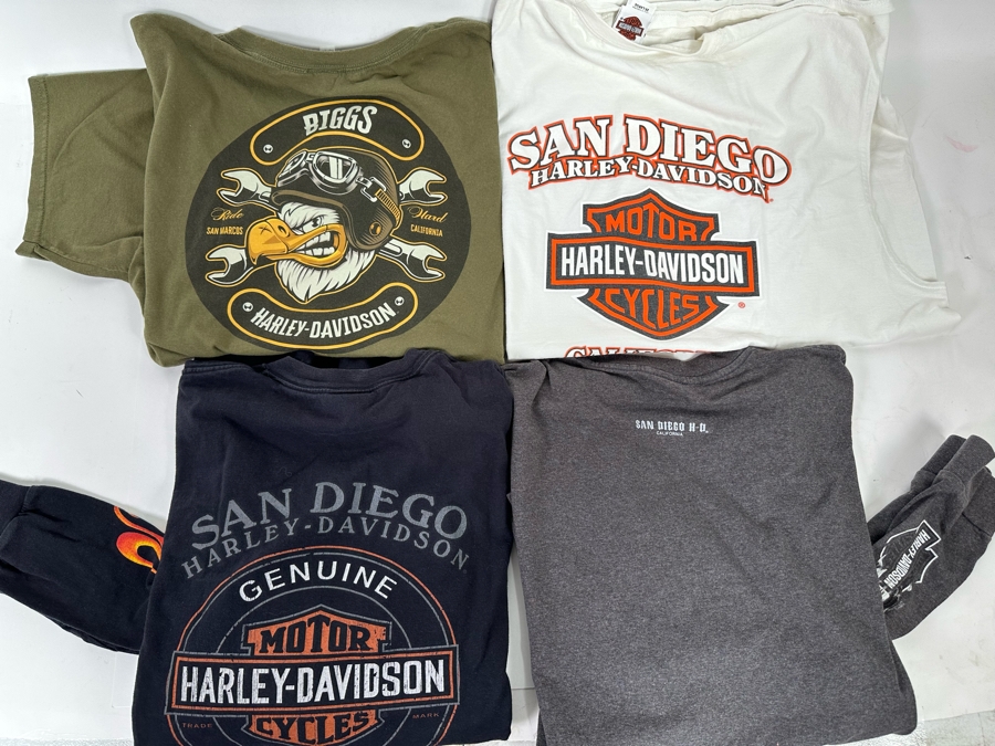Four Harley-Davidson T-Shirts (2) Long Sleeve Size 2XL [CR] [Photo 11]