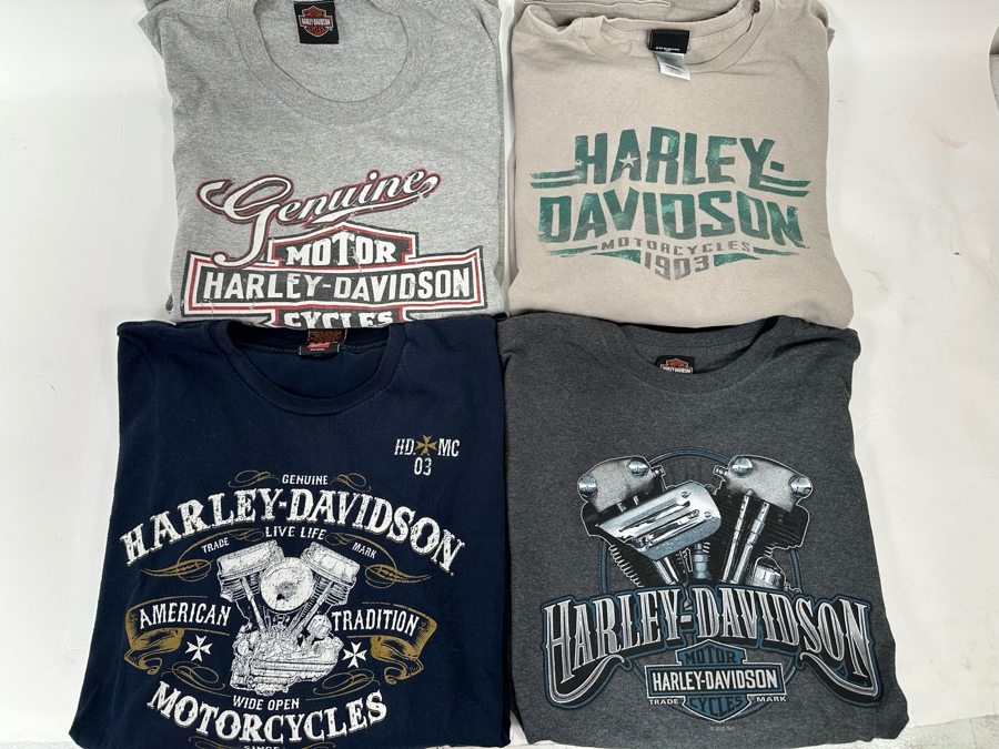 Four Harley-Davidson T-Shirts (2) Long Sleeve Size 2XL [CR] [Photo 3]