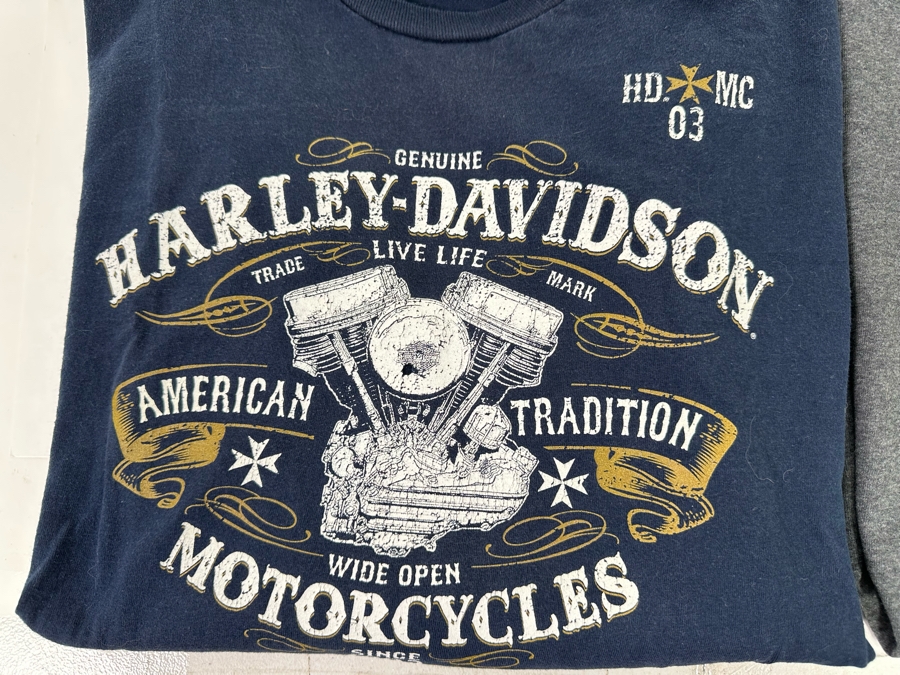 Four Harley-Davidson T-Shirts (2) Long Sleeve Size 2XL [CR] [Photo 4]