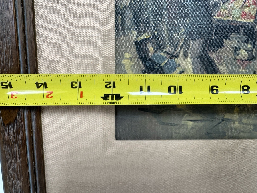 Tom Brown (1933-2017, British) Original Oil Painting On Canvas Of Marketplace 12 X 10 Framed 19 X 17 [CA] [Photo 12]